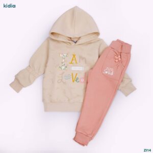 طقم بناتي ميلتون مبطن وبر