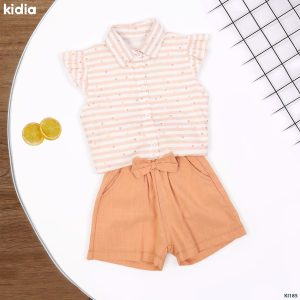 طقم  Beach stripes بناتي قطعتين صيفي