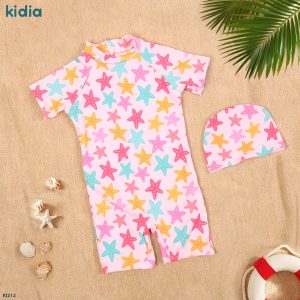 مايوه Starfish بدله بناتي نص كم + بونيه