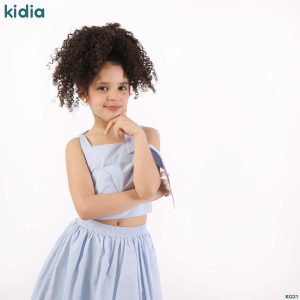 طقم أطفال بناتي قطعتين صيفي - Baby blue