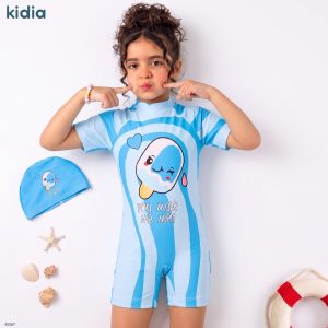 مايوه ICE CREAM بدله بناتي نص كم + بونيه