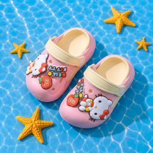 Hello Kitty كروكس أطفال بناتي – بجزء داخلي قابل للإزالة والتركيب